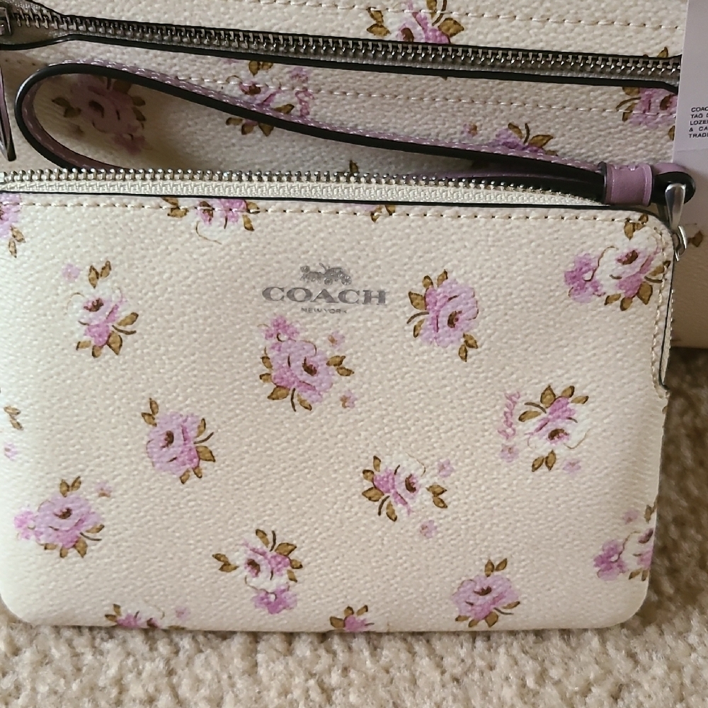 Coach White and Purple Floral Satchel Set - Picture 7 of 8